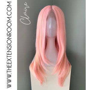 NEW Lace Front Baby Pink Synthetic Wig